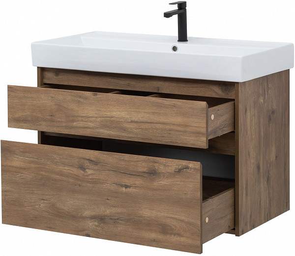 Тумба под раковину Aquanet Nova Lite 90 дуб рустикальный (2 ящика) 00249518