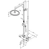 936810000 Scandinavian Pure душевая система с ванно  душевым ТМС смесителем, хром