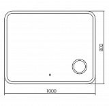 Зеркало Silver Mirrors Elsa 100х80 см LED-00002340