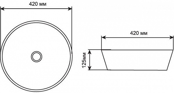Раковина Aquanet Smart-1-MB 42 черный матовый SMART-1-MB