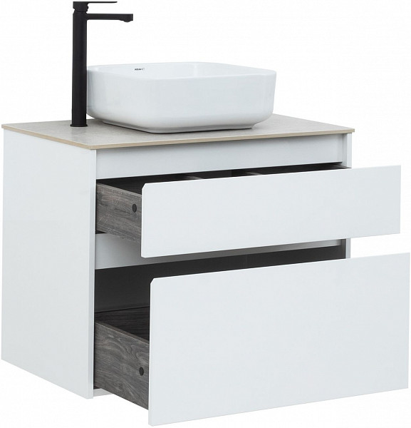 Тумба под раковину Aquanet Nova Lite 75 белый (2 ящика) 00242272