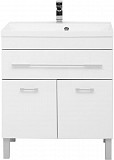 Тумба с раковиной Aquanet Верона 75 белый (напольная 1 ящик 2 дверцы) 00287670