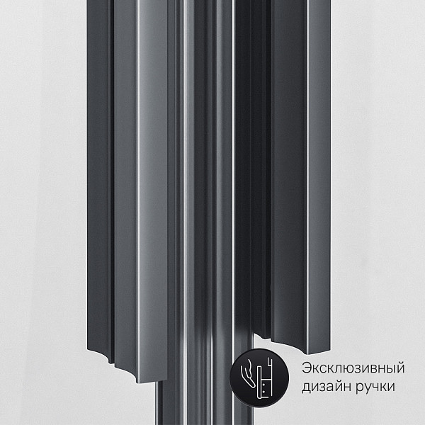 W90G-404-120280-BT Gem Twin Slide 120x80. Душевое ограждение,120x80, профиль черный мат., стекло про