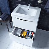 Тумба напольная, белая, 60 см, Cloud, IDDIS, CLO60WFi95. Подходит ум. 0136000i28