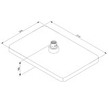 940050300 Merkur верхний душ, квадрат, черный