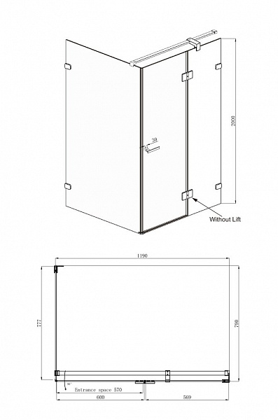 Душевое ограждение Ambassador Abner 10011103R