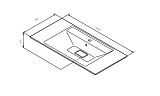 M50AWPX1001WG Inspire V2.0, раковина мебельная , искусственный мрамор, со сливом-переливом, 100 см