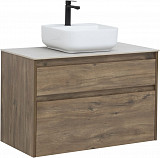 Тумба под раковину Aquanet Nova Lite 90 дуб рустикальный (2 ящика) 00249518