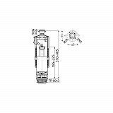 Сливной механизм Koller Pool со стоп- кнопкой (A2000-CHROM)