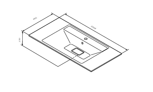 M50AWPX1001WG Inspire V2.0, раковина мебельная , искусственный мрамор, со сливом-переливом, 100 см