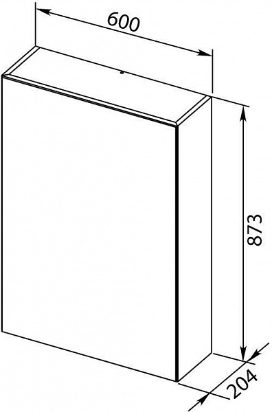 Зеркало-шкаф Aquanet Йорк 60 белый 00202087