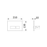 I047001 Pro S, клавиша для инсталляции пневматическая, пластик, белый