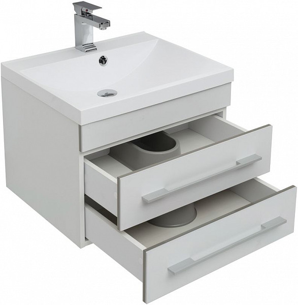 Тумба под раковину Aquanet Верона 58 New белый матовый 00272423
