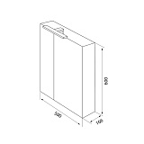 Шкаф-зеркало, 50 см, двухдверный, белый, New Mirro, IDDIS, NMIR502i99