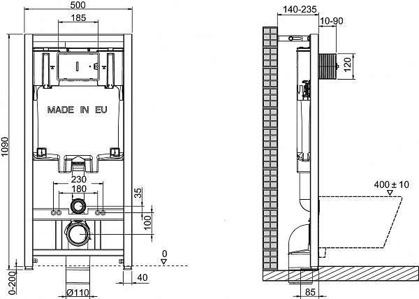 Инсталляция для унитаза Jacob Delafon E29025-NF