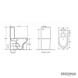 Унитаз напольный Grossman GR-4449BMS безободковый с тонкой крышкой