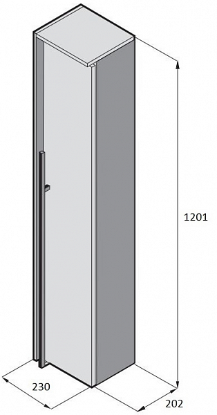 Шкаф - колонна Roca Aneto белый правый 857467806