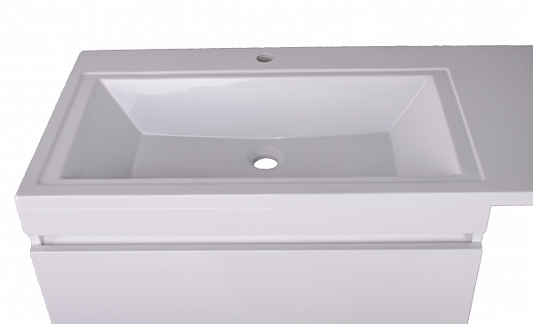 Тумба напольная "Даллас 130", 3 ящ., Люкс белая, PLUS