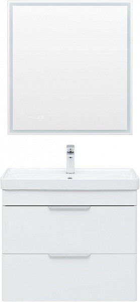 Тумба под раковину Aquanet Ирис new 710 белый глянец (2 ящика) 00310145