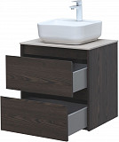 Тумба под раковину Aquanet Nova Lite 60 дуб черный (2 ящика) 00287894