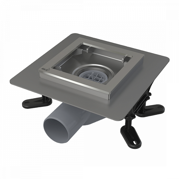 Сливной трап AlcaPlast APV120 из нержавеющей стали низкий 130x130