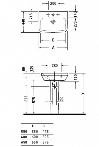 Раковина Duravit DuraStyle 2319600000