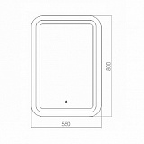 Зеркало AZARIO Мальта 550х800, LED-подсветка, сенсорный выключатель (ФР-00000941)