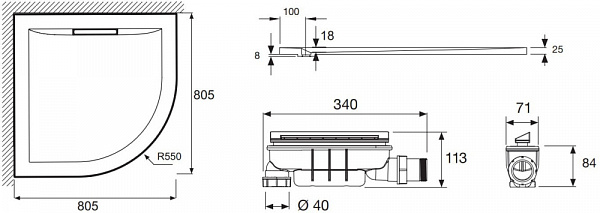 Поддон для душа Jacob Delafon Flight Pure 80х80 см E62322-00