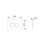 I070131 ProC L, клавиша для инсталляции пластик, хром матовый