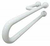 Поручень полукруглый неподвижный с тремя точками опоры 800 мм алюминий покрытый нейлоном, шт