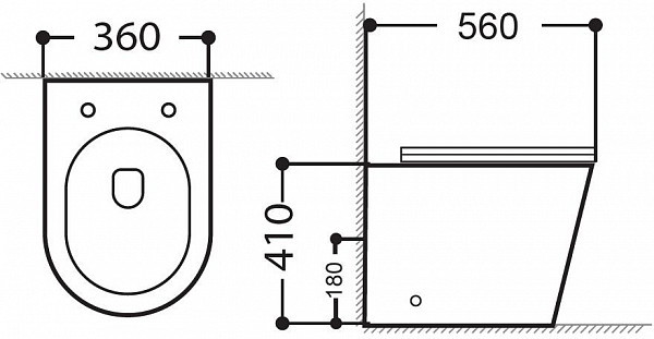 Унитаз приставной Aquanet Rimless Atago 2.0 F LX-1906 Atago 2.0 F