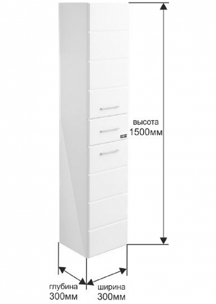 Колонна Омега 30 подвесная черная Санта 507006