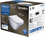 Подвесной унитаз Duravit  DuraStyle 45510900A1 в комплекте с сиденьем Soft Close