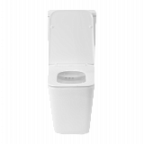 Унитаз-компакт Quadra белый, горизонтальный выпуск,двух режимный слив 3/6 литров, в комплекте с быстросьемным сиденьем микролифт, дюропласт Selena Q011WG