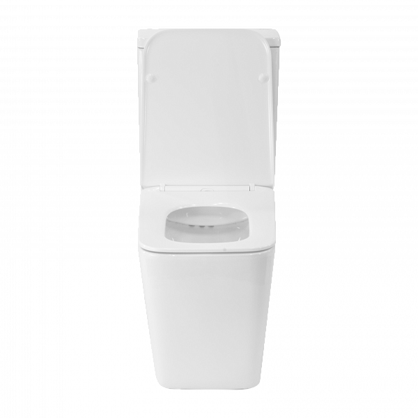 Унитаз-компакт Quadra белый, горизонтальный выпуск,двух режимный слив 3/6 литров, в комплекте с быстросьемным сиденьем микролифт, дюропласт Selena Q011WG