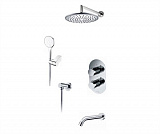 Встраиваемый комплект для ванны с верхней душевой насадкой, лейкой и изливом Wasserkraft А174819 Thermo