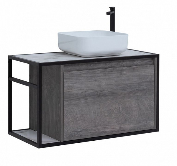 Тумба под раковину Aquanet Nova Lite Loft 90 R дуб рошелье 00261655