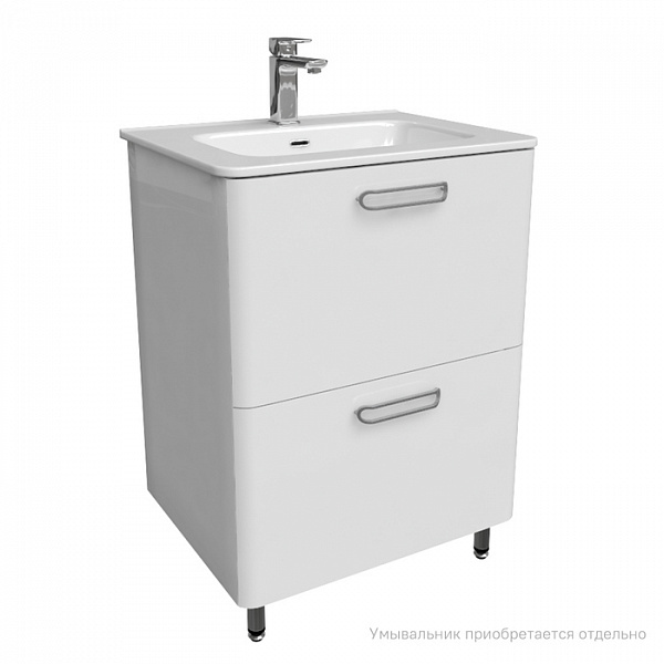 Тумба напольная, белая, 60 см, Brick, IDDIS, BRI60WFi95. Подходит ум. 0106000i28