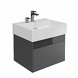 Тумба Kerama Marazzi LOGICA подвесная 2 ящика 60 см, стальной серый