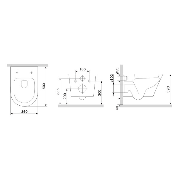 C741701SC Sense подвесной унитаз FlashClean с сиденьем микролифт