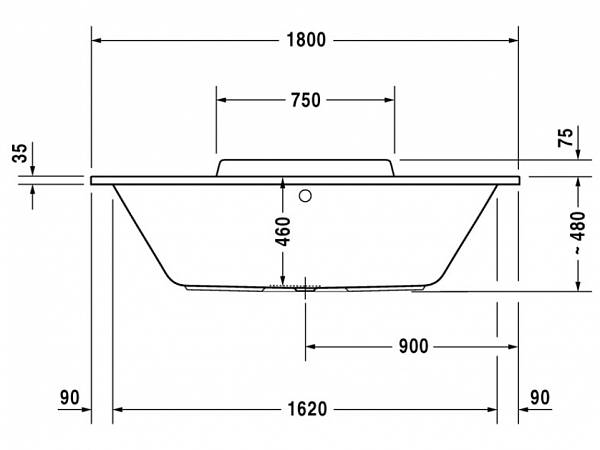Акриловая ванна Duravit Dyrastyle 180x80 700298000000000