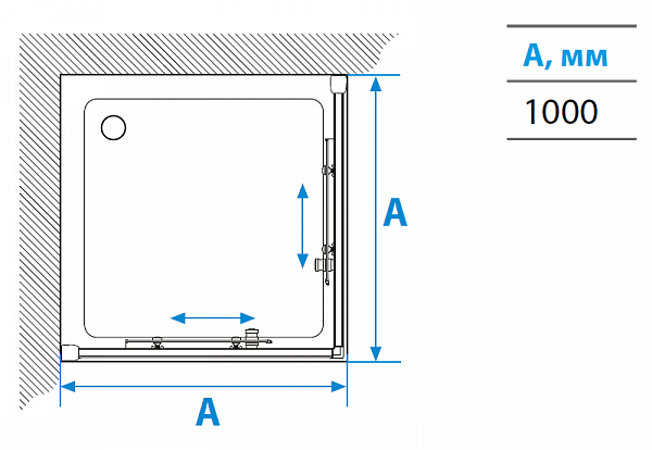 Душевое ограждение Aquaton Ritsa квадратное 100х100х200 1AX010SSXX000