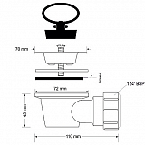 Выпуск с пробкой McAlpine MRWW2E выход 1"1/4