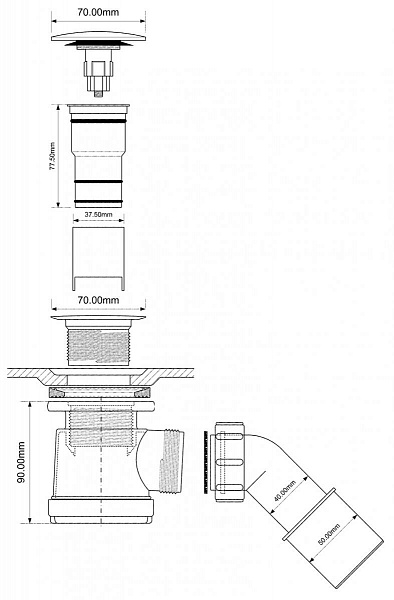 Сифон  McAlpine MRS2CL-CB