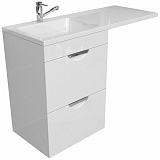 Тумба под стиральную машину Милли Emmy с раковиной Kamilla 120 левая