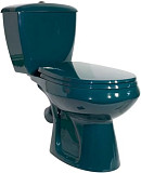 Унитаз-компакт Оскольская керамика Элисса Антивсплеск Стандарт, нижний подвод воды, косой выпуск, зеленый