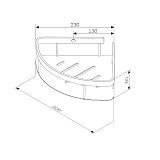 A7454222 Sense L Полка для душа угловая двухъярусная, черный