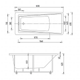 Акриловая ванна Aquatek  Либра 170x70 LIB170-0000021
