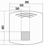 Зеркало Акватон Севилья 80x80 1A126002SE010 с подсветкой
