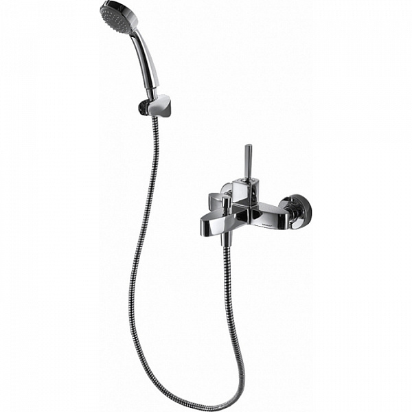 Смеситель для ванны с коротким изливом с аксессуарами Bravat Spring F679113C-B